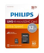 PHILIPS MICROSDHC 32GB CLASS 10 U1 UHS-I ΜΕ ΑΝΤΆΠΤΟΡΑ (PHMSDA32GUHSIU1P2) (PHIPHMSDA32GUHSIU1P2)