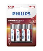 PHILIPS POWER ΑΛΚΑΛΙΚΈΣ ΜΠΑΤΑΡΊΕΣ AA 1.5V 4ΤΜΧ (LR6P4B/10) (PHILR6P4B-10)
