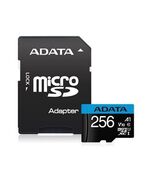 ADATA SDXC MICRO 256GB PREMIER AUSDX256GUICL10A1-RA1, CLASS 10, UHS-1, V10, SD ADAPTER, LTW.