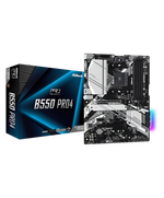 ASROCK MB B550 PRO4, SOCKET AMD AM4, CS AMD B550, 4 DIMM SOCKETS DDR4, D-SUB/HDMI, LAN GIGABIT, ATX, 2YW.