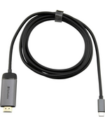 VERBATIM CABLE HDMI MALE - USB-C MALE 1.5M ΜΑΎΡΟ