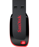 SANDISK CRUZER BLADE 64GB USB 2.0 STICK BLACK