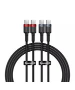 BASEUS CABLE CAFULE USB-C TO USB-C 100W1M 2PSC RED BLACK GREY BLACK (P10318306003-00) (BASP10318306003-00)