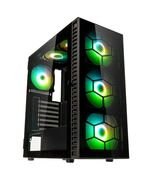 KOLINK OBSERVATORY HF PLUS GLASS ARGB PWM MIDI TOWER CASE - BLACK (WITH 6X120MM ARGB PWM FANS)
