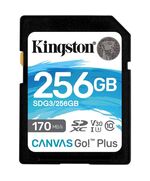 KINGSTON CANVAS GO PLUS SDXC 256GB CLASS 10 U3 V30 UHS-I (SDG3/256GB) (KINSDG3-256GB)