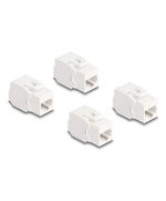 DELOCK KEYSTONE MODULE 86051, RJ45 ΣΕ LSA, CAT.6A UTP, ΛΕΥΚΌ, 4ΤΜΧ