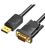 VENTION DISPLAYPORT TO VGA CABLE 5M BLACK (HBLBJ) (VENHBLBJ)