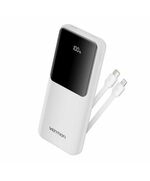 VENTION 10.000MAH POWER BANK (MICRO-USB + USB-C + USB-A + USB-A) WITH BUILT-IN TYPE-C AND LIGHTNING CABLES 22.5W WHITE LED DISPLAY TYPE (FHOW0) (VENFHOW0)