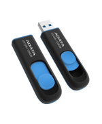 ADATA FLASH USB DRIVE 128GB AUV128-128G-RBE, USB3.2, RETRACTABLE, BLACK/BLUE, 5YW.