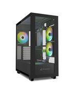 SHARKOON REBEL C60 RGB GAMING MIDI TOWER ΚΟΥΤΊ ΥΠΟΛΟΓΙΣΤΉ ΜΕ ΠΛΑΪΝΌ ΠΑΡΆΘΥΡΟ ΜΑΎΡΟ (REBC60RGBBK) (SHRREBC60RGBBK)