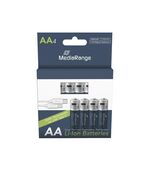 MEDIARANGE RECHARGEABLE USB-C LI-ION BATTERIES, MIGNON AA I 1.5V I 1.400MAH, 4-PACK (MRBAT161)