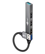 GOOBAY USB HUB 74456, 4X ΘΥΡΏΝ, USB 3.2, 5GBPS, USB ΣΎΝΔΕΣΗ, ΓΚΡΙ