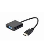 GEMBIRD A-HDMI-VGA-04 ADAPTER HDMI-A(M) ->VGA (F), ON CABLE, BLACK (A-HDMI-VGA-04) (GEMA-HDMI-VGA-04)