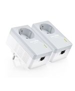 TP-LINK AV600 PASSTHROUGH POWERLINE STARTER KIT (TL-PA4010P KIT)