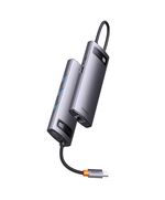 BASEUS DOCKING STATION 6ΣΕ1 STARJOY SERIES, USB-C ΣΕ 3XUSB 3.0 + HDMI + USB-C PD + RJ45 ΓΚΡΙ (WKWG080013) (BASWKWG080013)