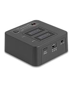DELOCK DOCKING STATION 64300 ΓΙΑ 2X M.2 NVME SSD, CLONE/ERASE FUNCTION, 20GBPS, ΜΑΎΡΟ
