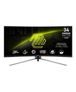 MSI MONITOR GAMING MAG 345CQR, CURVED VA UWQHD, 34", 21:9, 300CD/M2, 100.000.000:1, 1MS, 180HZ, 3440X1440, 2X HDMI/ DISPLAY PORT/ HEADPHONE OUT, BLACK, HAS, 3YW.
