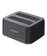 ORICO DOCKING STATION ΓΙΑ 2.5" Ή 3.5" SATA HDD/SSD 6829C3-V1, 2 ΘΈΣΕΩΝ, 5GBPS, ΜΑΎΡΟ