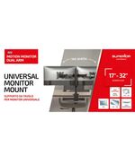 SUPERIOR ΕΠΙΤΡΑΠΈΖΙΑ ΒΆΣΗ ΓΙΑ 2 ΟΘΌΝΕΣ 17"-32" ΜΕ ΡΥΘΜΙΖΌΜΕΝΟ ΒΡΑΧΊΟΝΑ (SUPSPC002) (SPRSUPSPC002)