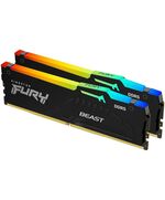KINGSTON MEMORY  KF560C30BBEAK2-32 FURY BEAST BLACK RGB DDR5, 6000MT/S, 32GB KIT OF 2, EXPO