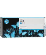 HP ΜΕΛΆΝΙ INKJET NO.738 300-ML CYAN DESIGNJET (676M6A) (HP676M6A)