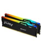 KINGSTON MEMORY KF556C40BBAK2-128 FURY BEAST BLACK RGB DDR5, 5600MT/S, 128GB,KIT OF 2