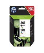 HP ΜΕΛΆΝΙ INKJET NO.301 COMBO 2-PACK (N9J72AE) (HPN9J72AE)
