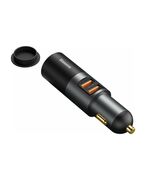 BASEUS CAR CHARGER SHARE TOGETHER 2X USB / CIGARETTE LIGHTER SOCKET, PPS, PD3.0, QC4.0+, SCP, 120W GRAY (CCBT-D0G) (BASCCBT-D0G)