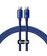 BASEUS CRYSTAL SHINE BRAIDED USB 2.0 CABLE USB-C MALE - USB-C MALE ΜΠΛΕ 1.2M (CAJY000603) (BASCAJY000603)