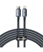 BASEUS CRYSTAL SHINE CABLE USB-C TO LIGHTNING, 20W, PD, 2M BLACK (CAJY000301) (BASCAJY000301)