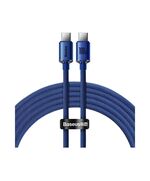 BASEUS CRYSTAL SHINE CABLE USB-C TO USB-C, 100W, 2M BLUE (CAJY000703) (BASCAJY000703)