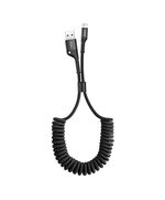 BASEUS SPRING-LOADED CABLE LIGHTNING 1M 2A BLACK (CALSR-01) (BASCALSR-01)