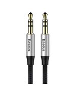 BASEUS YIVEN AUDIO CABLE MINI JACK 3,5MM AUX, 1M BLACK+SILVER (CAM30-BS1) (BASCAM30-BS1)