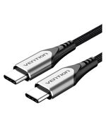 VENTION NYLON BRAIDED TYPE-C TO TYPE-C 3A/PD 60W CABLE 1.5M GRAY ALUMINUM ALLOY TYPE (TADHG) (VENTADHG)
