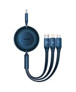 BASEUS ΚΑΛΏΔΙΟ USB 3ΣΕ1 ΓΙΑ MICROUSB/USB-C/LIGHTNING BRIGHT MIRROR 4 100W/3.5A 1.1M ΜΠΛΕ (CAMJ010203) (BASCAMJ010203)