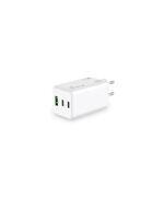 MEDIARANGE 100W GAN FAST CHARGING ADAPTER 2X USB-C AND 1X USB-A & USB-C POWER DELIVERY AND QUICK CHARGE ENABLED WHITE (MRMA123)