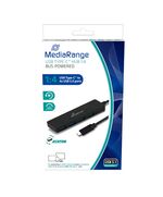 MEDIARANGE USB TYPE-C™ TO USB 3.0 HUB 1:4, BUS-POWERED, BLACK  (MRCS508)