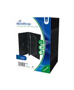 MEDIARANGE DVD CASE FOR 5 DISCS 22MM BLACK PACK 5 (MRBOX35-5)