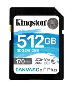 KINGSTON CANVAS GO PLUS SDXC 512GB CLASS 10 U3 V30 UHS-I (SDG3/512GB) (KINSDG3-512GB)