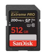 SANDISK EXTREME PRO SDXC 512GB CLASS 10 U3 V30 UHS-I