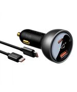BASEUS ΦΟΡΤΙΣΤΉΣ ΑΥΤΟΚΙΝΉΤΟΥ SUPERME ΜΕ ΚΑΛΏΔΙΟ USB ΣΕ USB-C 140W ΜΑΎΡΟ (CGZX070001) (BASCGZX070001)