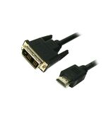 ΚΑΛΏΔΙΟ MEDIARANGE HDMI/DVI GOLD-PLATED (24+1 PIN) 2.0M BLACK (MRCS118)