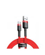 BASEUS CAFULE BRAIDED USB 2.0 CABLE USB-C MALE - USB-A MALE ΚΌΚΚΙΝΟ 1M (CATKLF-B09) (BASCATKLFB09)
