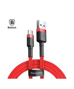 BASEUS CAFULE BRAIDED USB 2.0 CABLE USB-C MALE - USB-A MALE ΚΌΚΚΙΝΟ 3M (CATKLF-U09) (BASCATKLFU09)