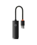BASEUS LITE SERIES USB TO RJ45 NETWORK ADAPTER, 100MBPS BLACK (WKQX000001) (BASWKQX000001)