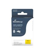 MEDIARANGE PLASTIC TAPE CASSETTE FOR LABEL PRINTERS USING BROTHER TZ-641/TZE-641 18MM 8M LAMINATED BLACK ON YELLOW (MRBTZ641)