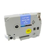 MEDIARANGE PLASTIC TAPE CASSETTE FOR LABEL PRINTERS USING BROTHER TZ-535/TZE-535 12MM 8M LAMINATED WHITE ON BLUE (MRBTZ535)