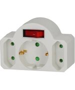 BRENNENSTUHL ΤΑΦ ΑΣΦΑΛΕΊΑΣ 3 ΘΈΣΕΩΝ ΜΕ ΔΙΑΚΌΠΤΗ WHITE (1508100) (BNN1508100)