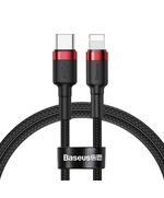 BASEUS CAFULE LIGHTNING BRAIDED USB-C TO LIGHTNING CABLE 18W ΚΌΚΚΙΝΟ 1M  (CATLKLF-91) (BASCATLKLF-91)