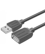 VENTION USB 2.0 EXTENSION CABLE 2M BLACK (VAS-A44-B200) (VENVAS-A44-B200)
